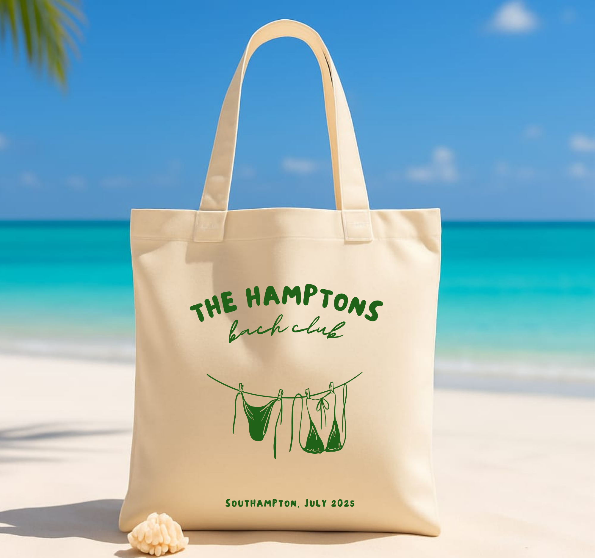 Hampton Club Bachelorette Tote Bag - Custom Size And Color