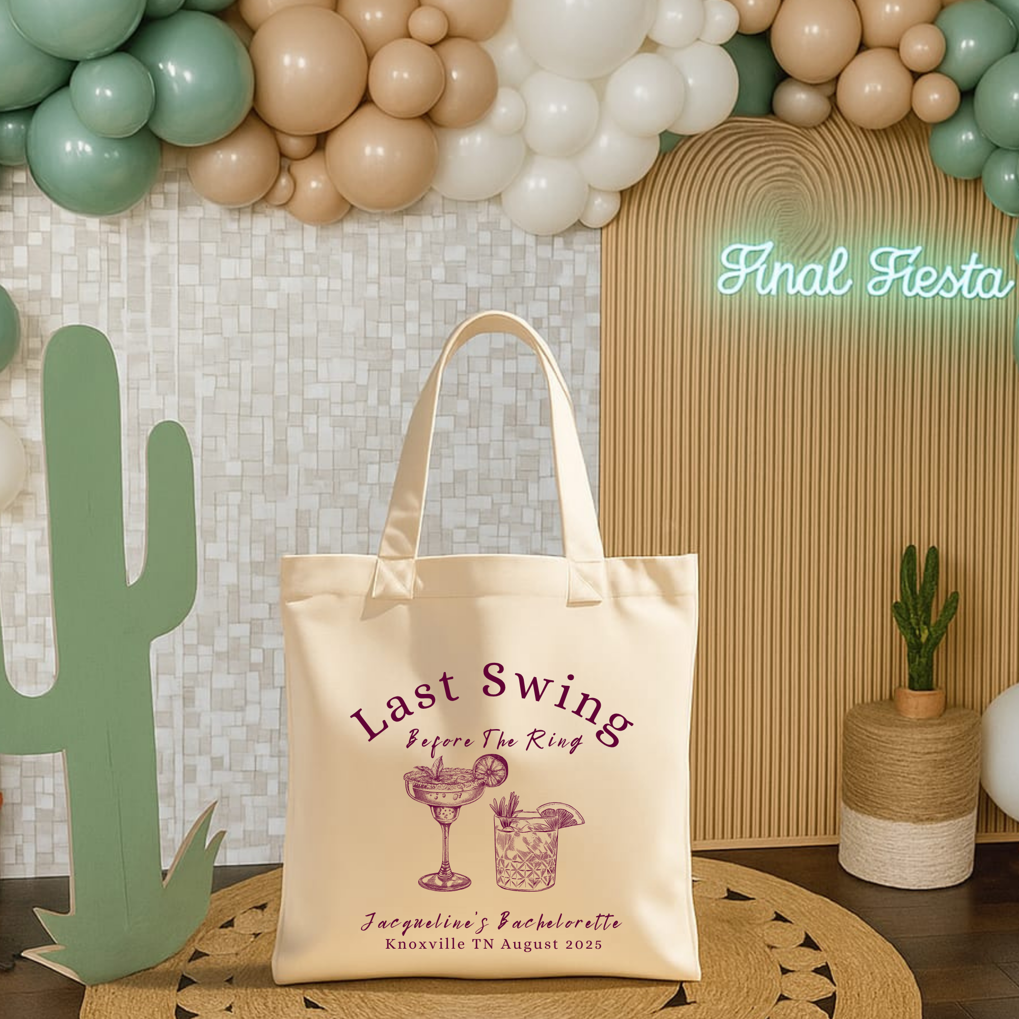 Last Swing Before the Ring Bachelorette Party Tote Personalized Bridesmaid Gift