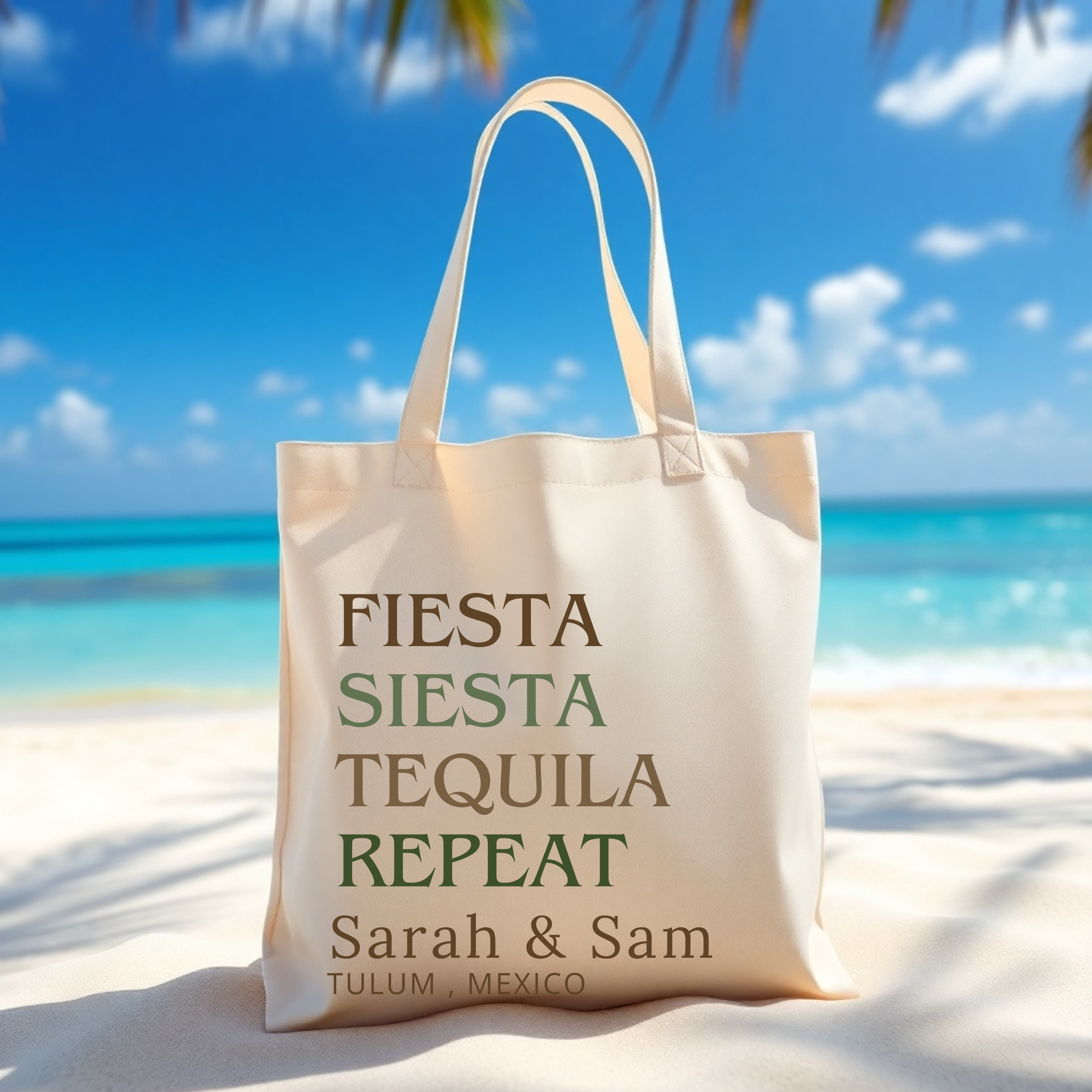 Fiesta Siesta Tequila Tote Bachelorette Party Accessory