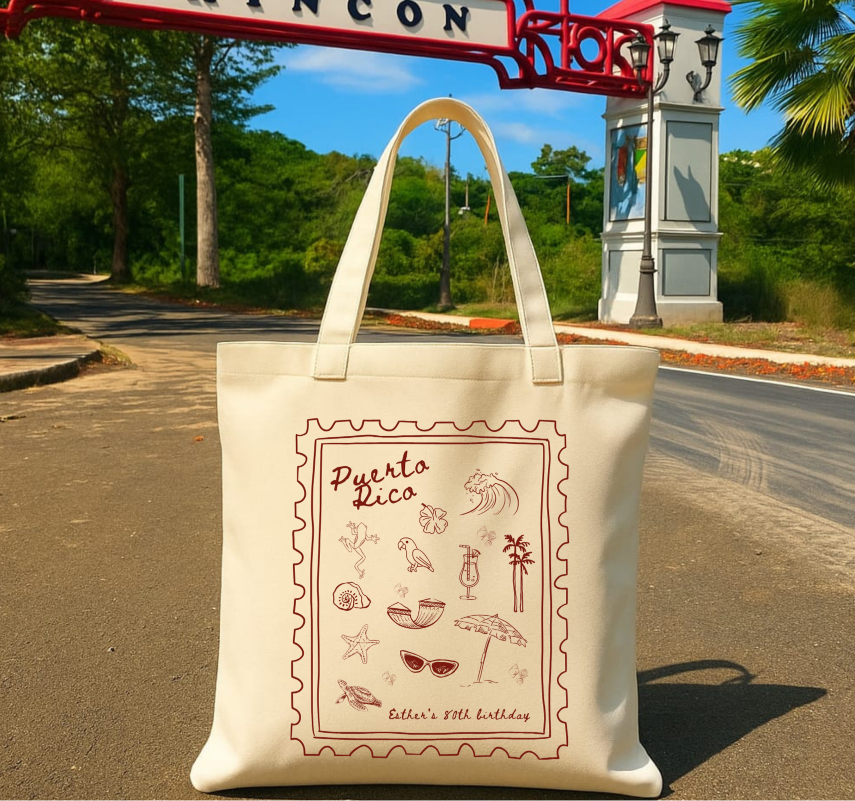 Puerto Rico Tote Wedding And Bachelorette Bag