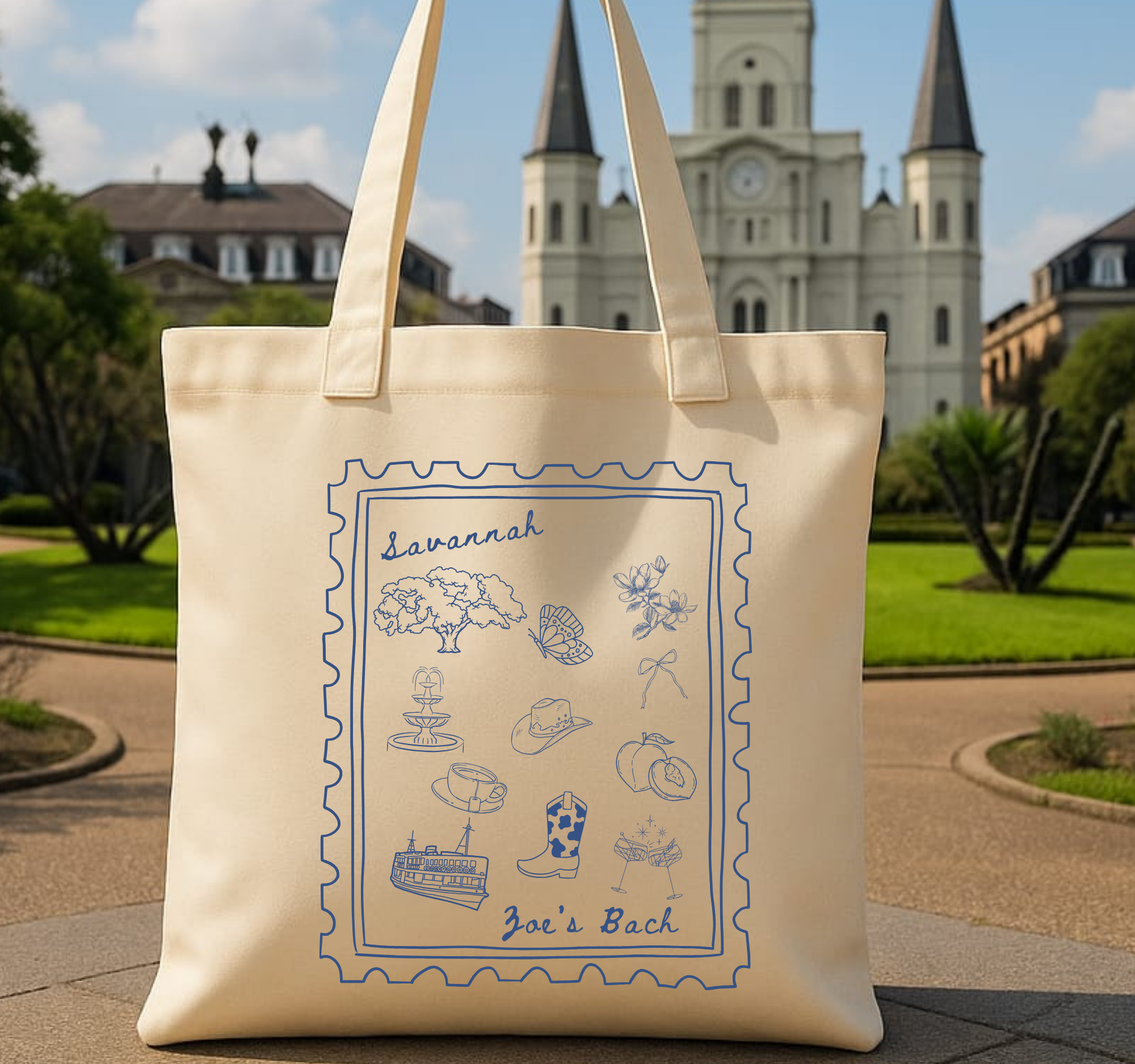 Savannah Bachelorette Tote Personalized Party Favors for Celebrations
