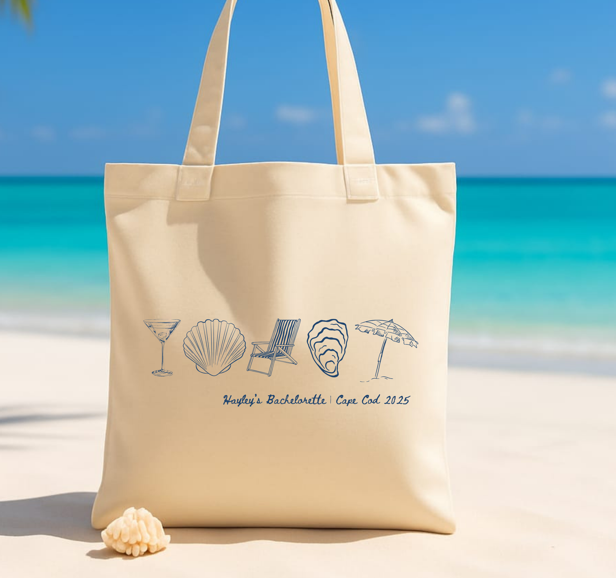 Miami Bachelorette Tote Personalized Beach Tote for Bridesmaids