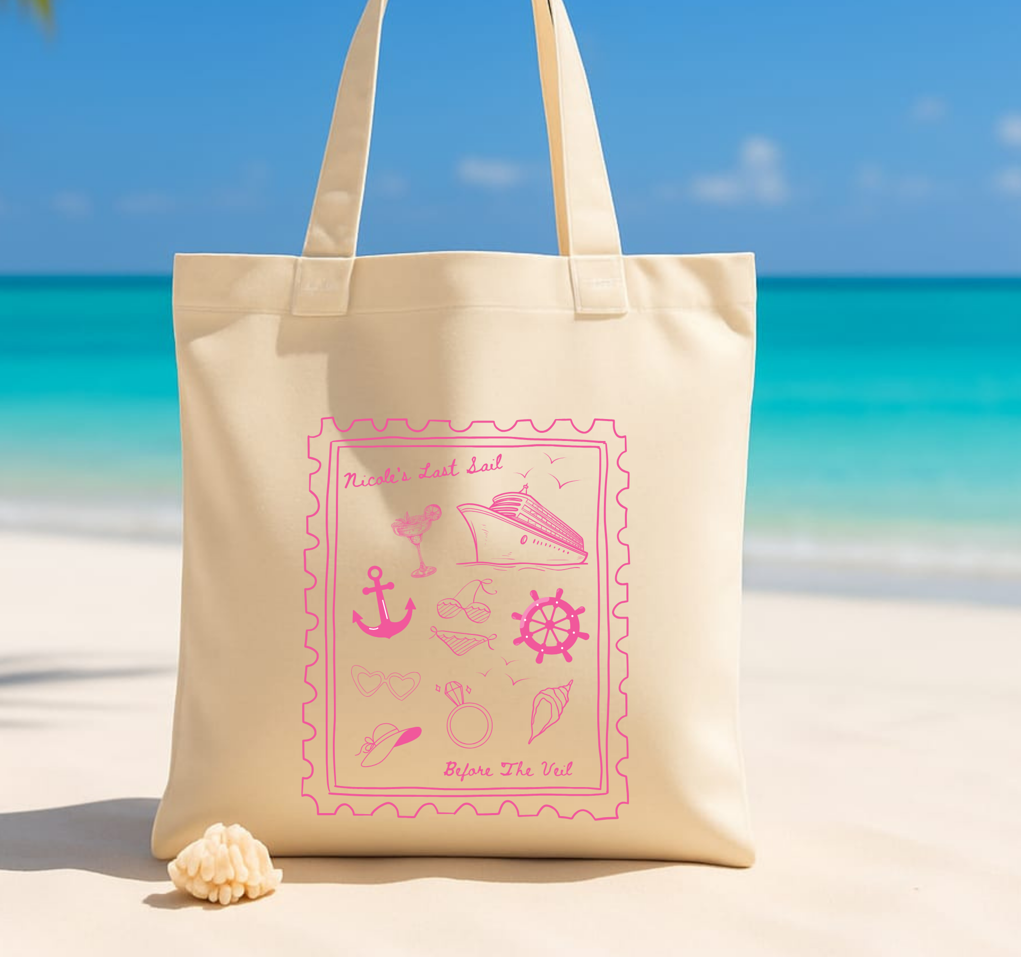 Last Sail Before The Veil Tote - Customizable Bachelorette Party Tote Bag