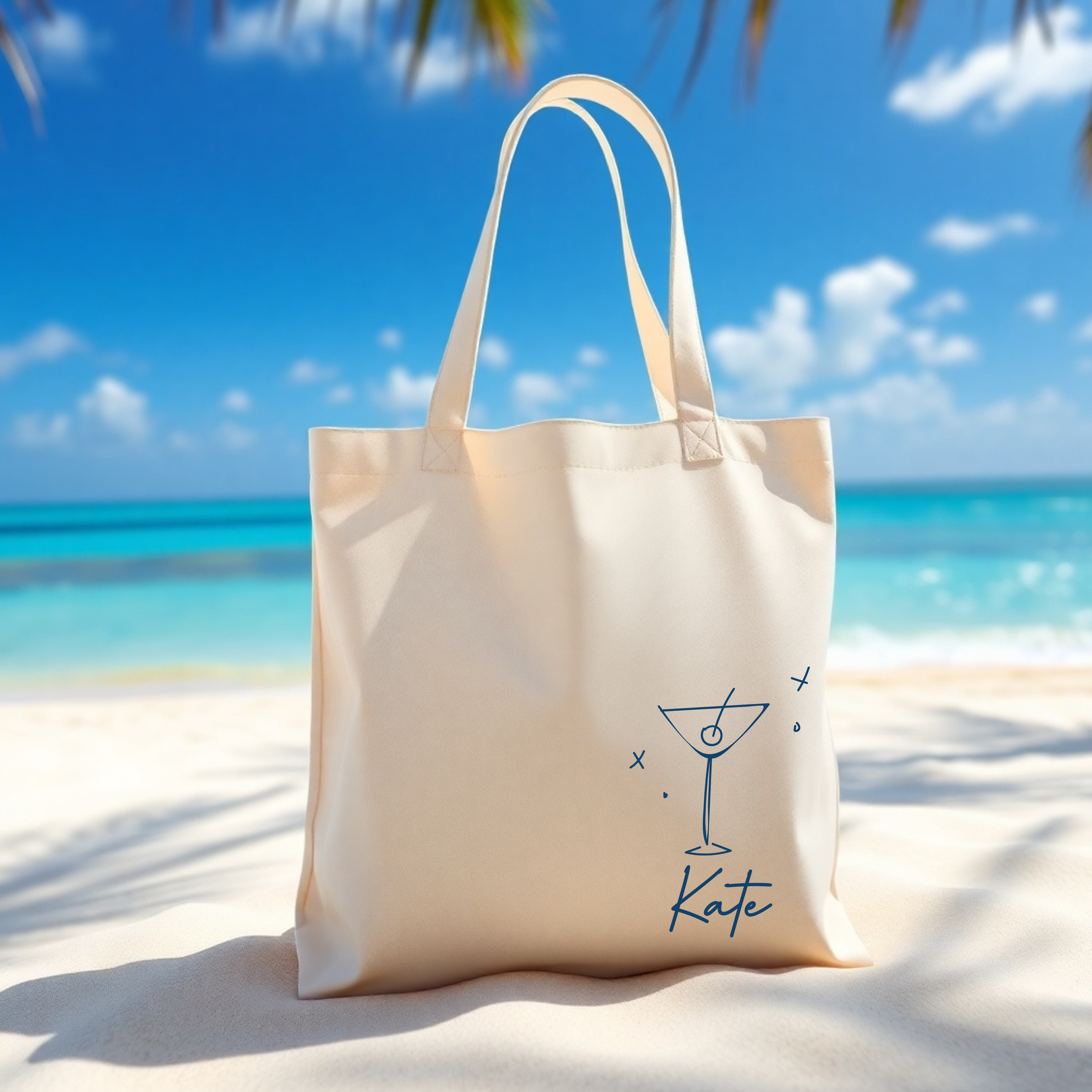 Name Martini Tote Customizable Bachelorette Welcome Bag