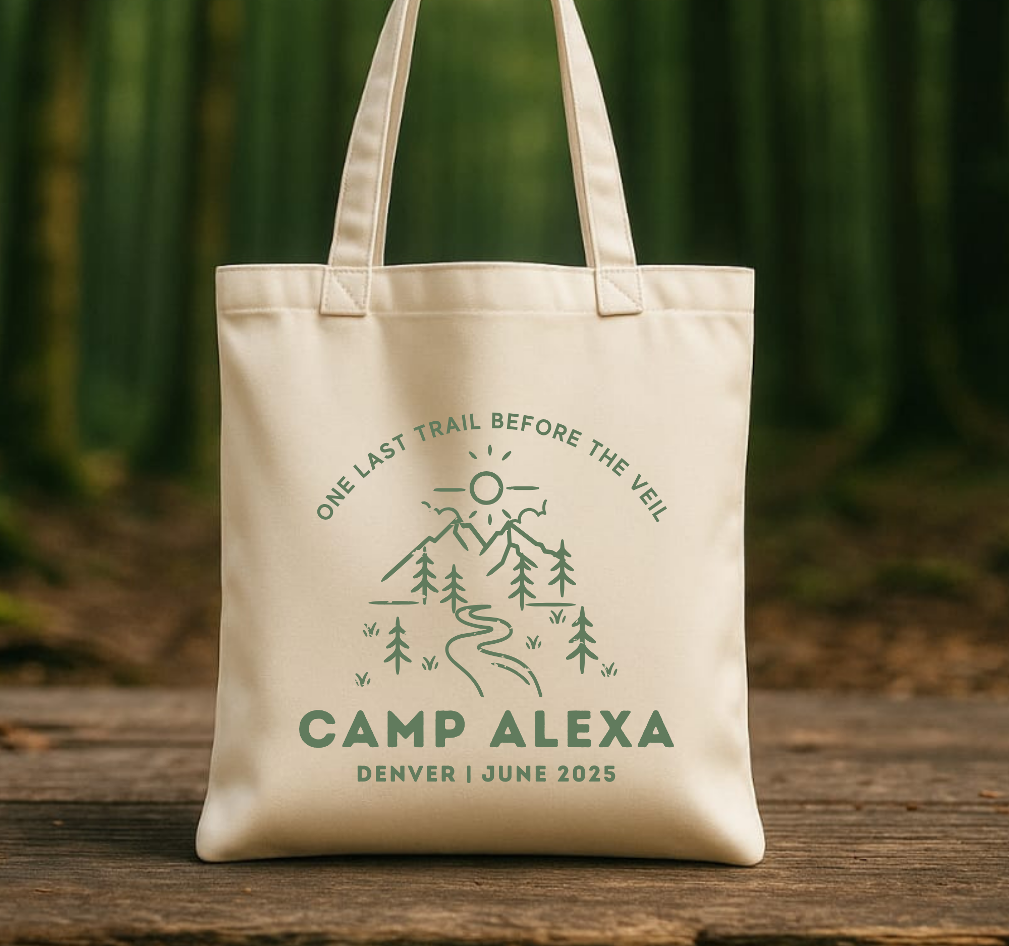 One Last Trail Before The Veil | Camp Bachelorette Tote