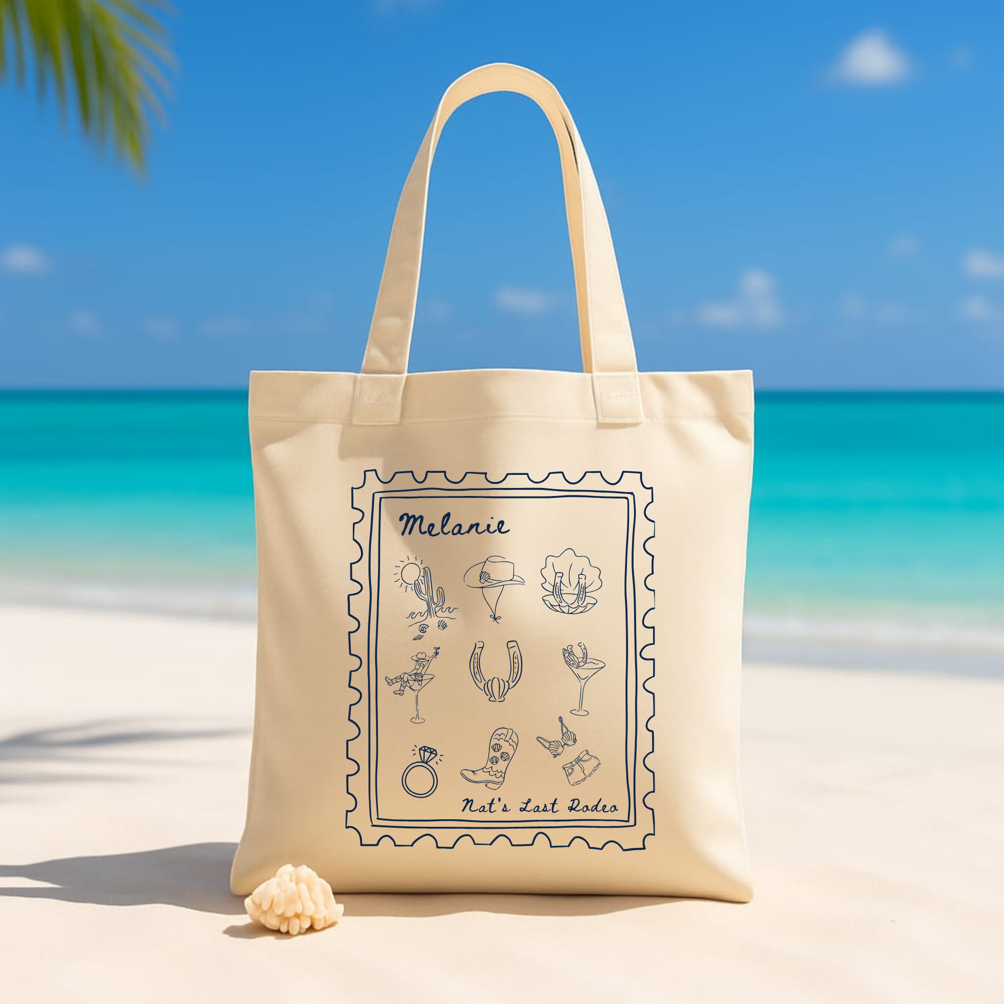 Coastal Bachelorette Tote - Stylish Party Favor for Western Bachelorette