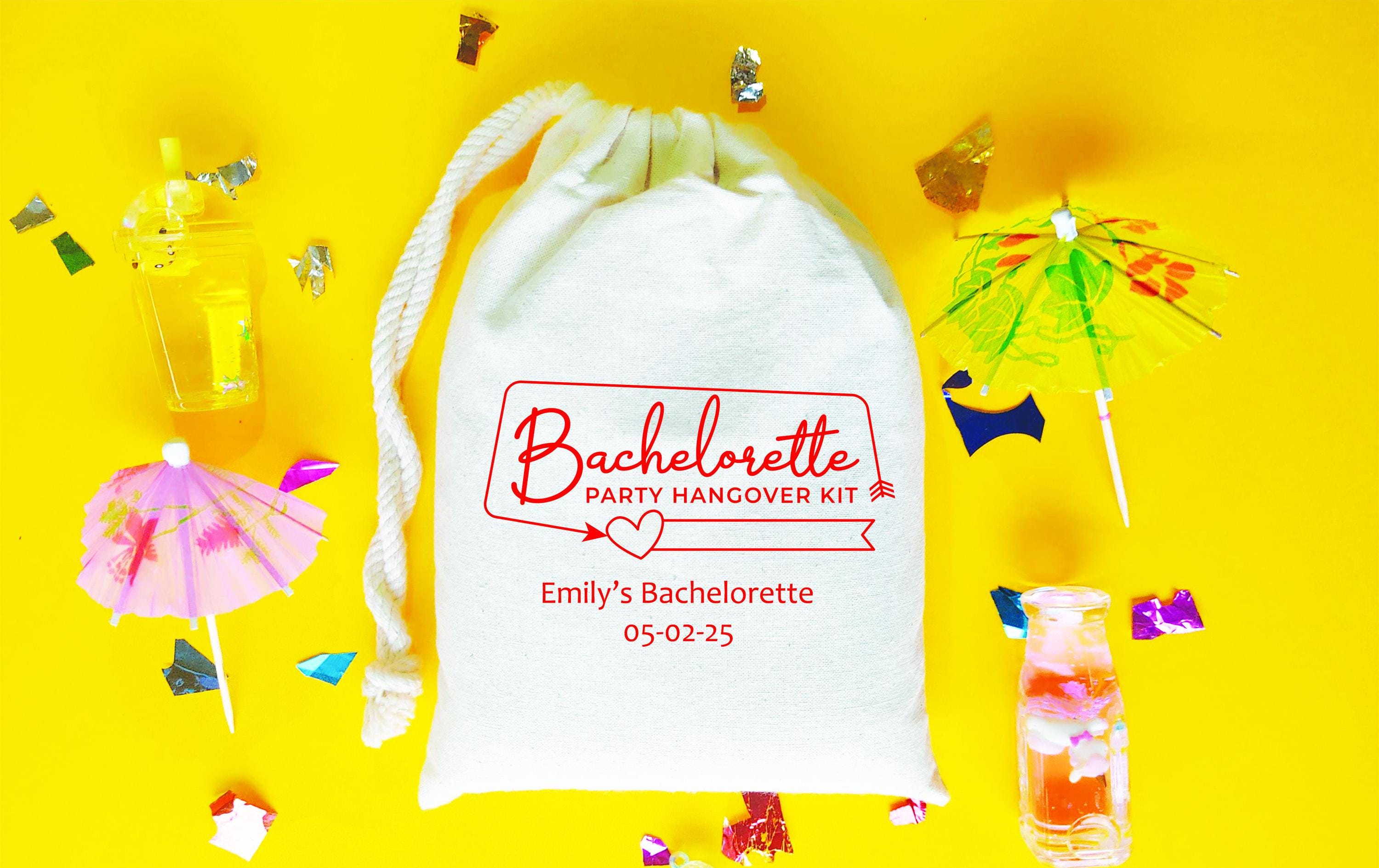Bachelorette Party Favor Bags About Last Night Personalized Drawstring Goodie Bags