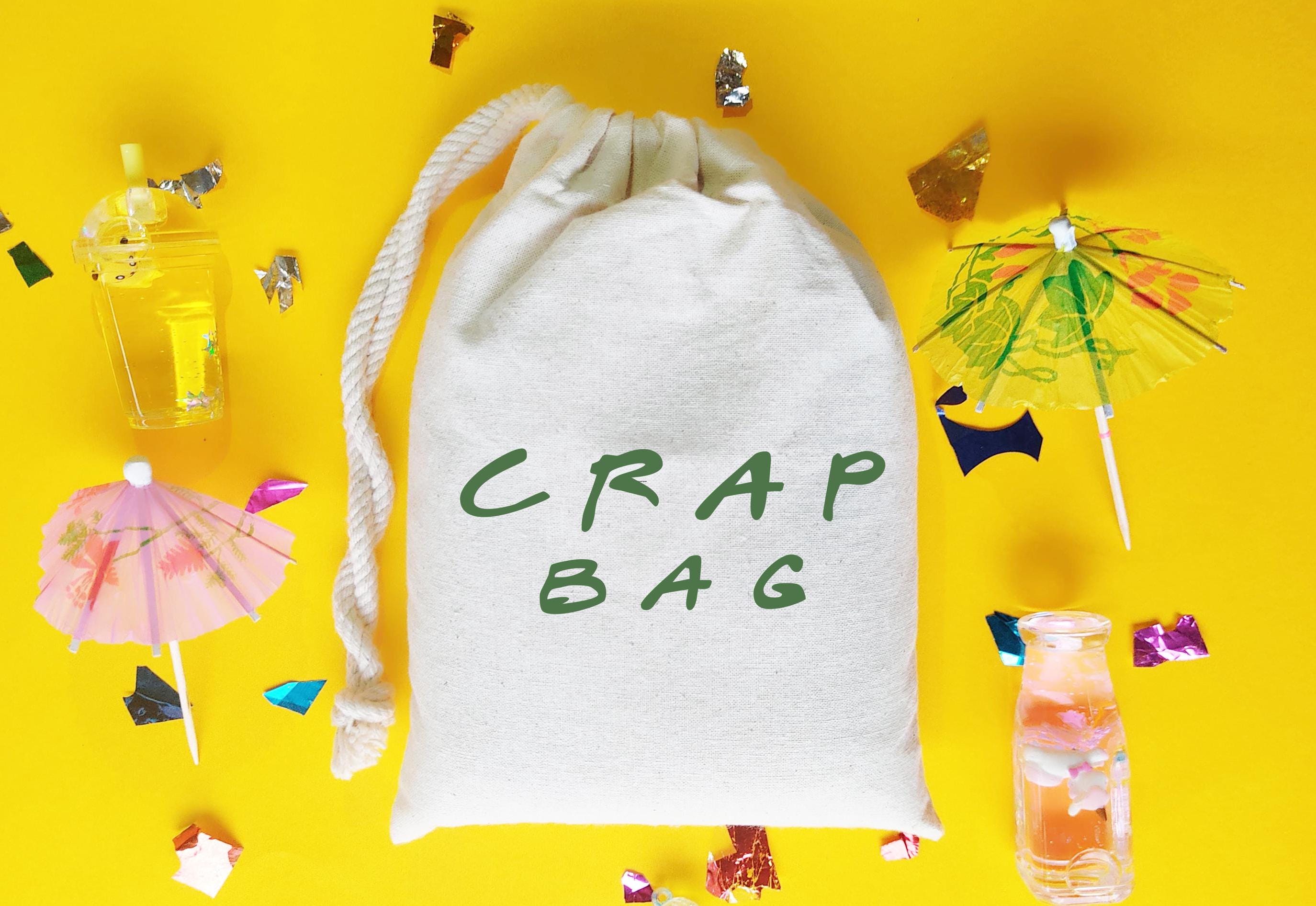 Funny Crap Bag Drawstring Pouch Bachelorette Party Favor Bag Gag Gift Bag for Girls Trip Birthday or Bridal Party