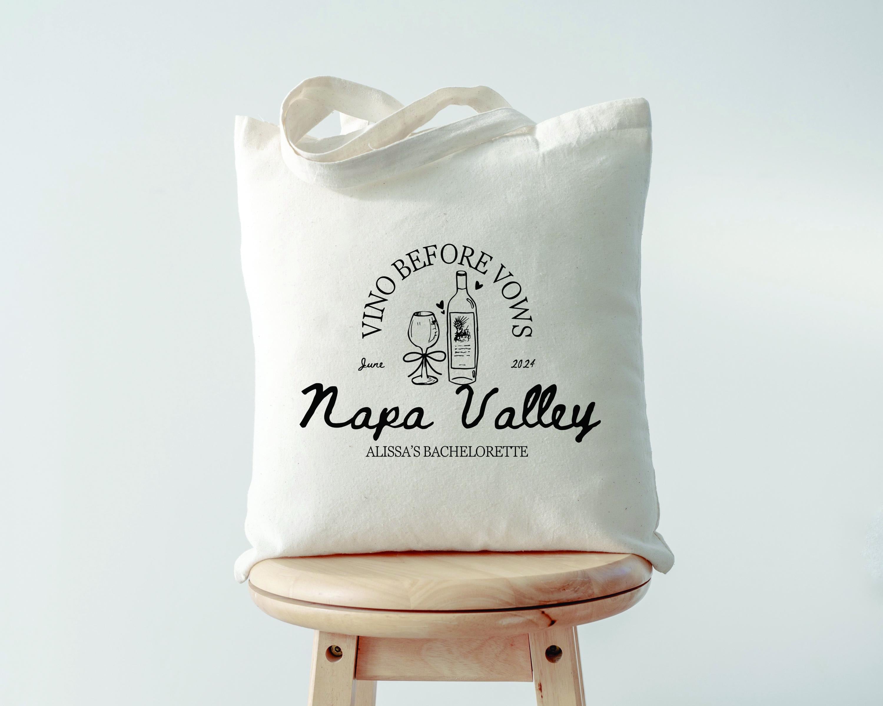 Napa Bachelorette Totes - Customizable Cotton Canvas Bags