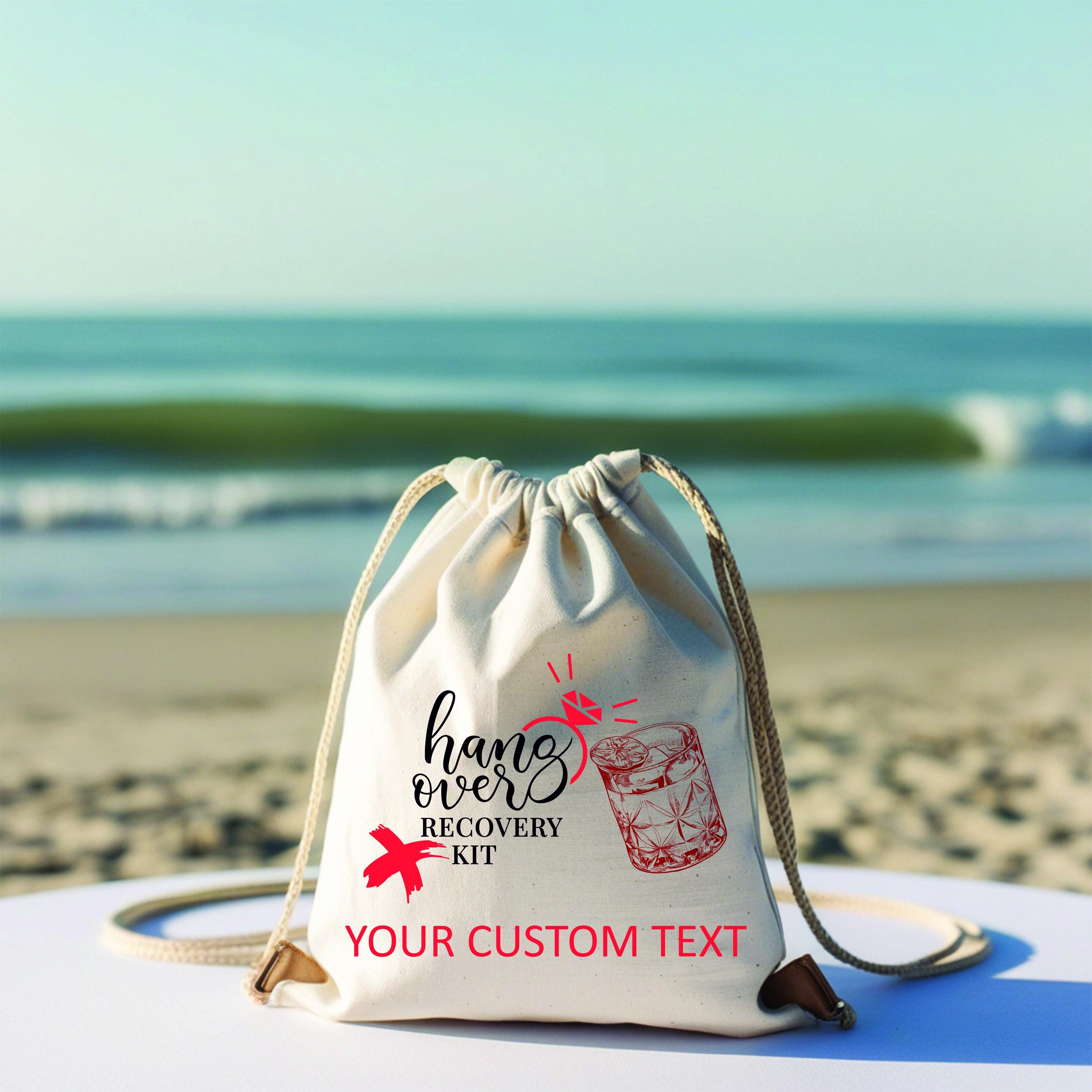 Hangover Recovery Kit Bachelorette Party Favors Hangover Survival Kit Wedding Hangover Kit Bag Personalized Drawstring Goodie Bag
