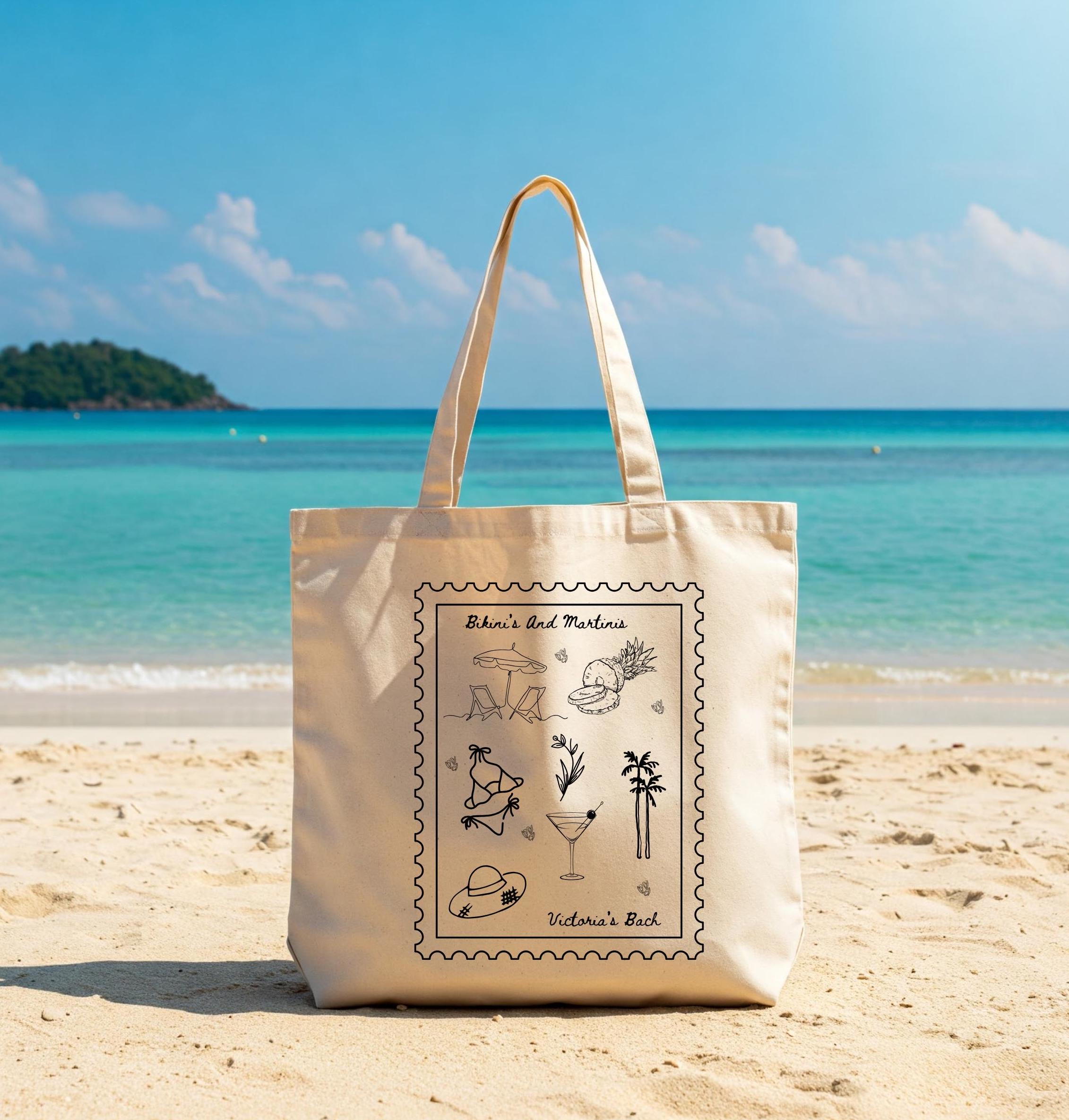 Martinis And Bikinis Tote Bachelorette Party Tote Final Fiesta Last Tote Aruba Bachs Favorite Weenies And Tinis Bachelorette