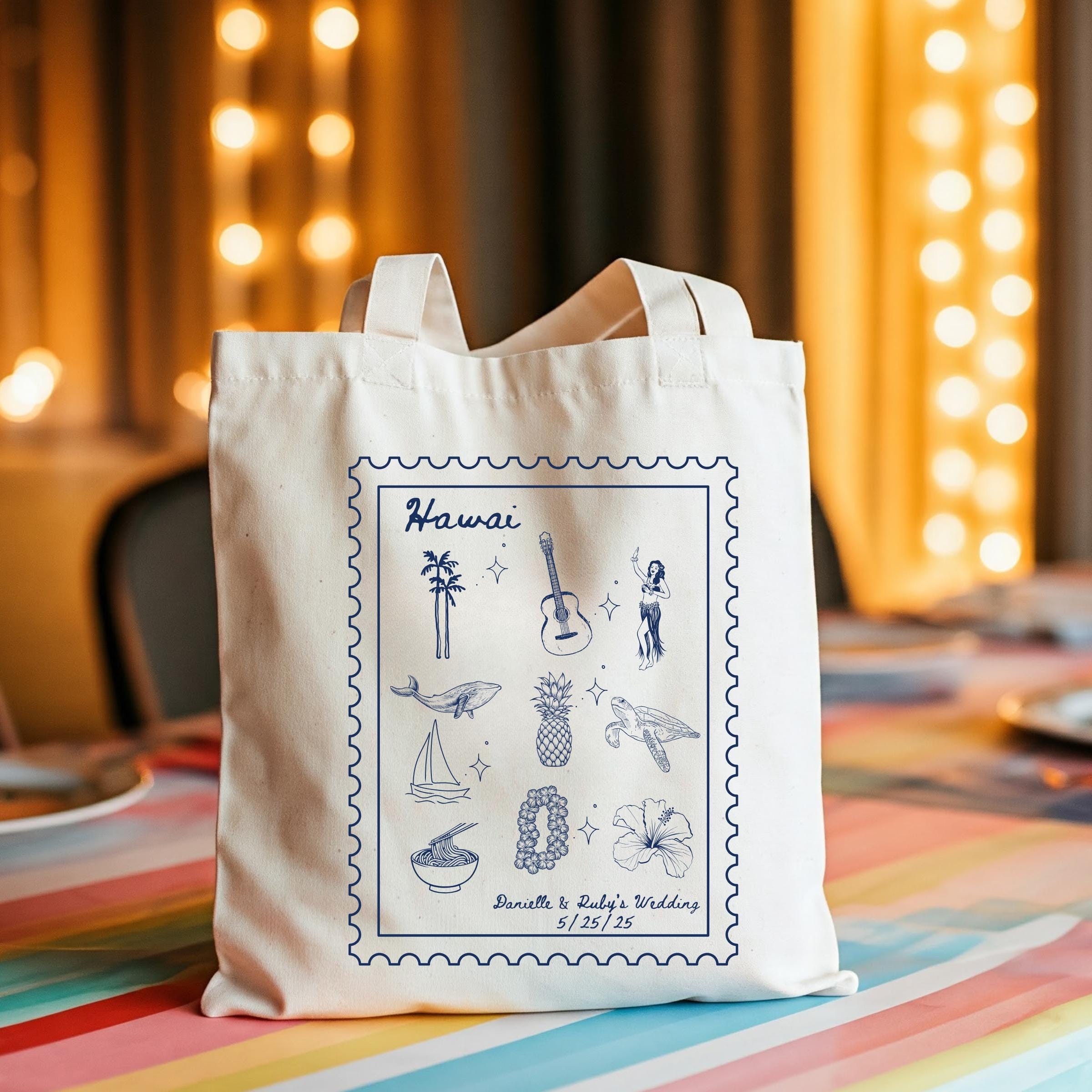 Hawaii Wedding Tote Bag Apres Ski Bachelorette Tote Perfect for Destination Weddings and Winter Celebrations